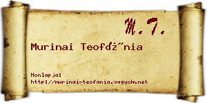 Murinai Teofánia névjegykártya